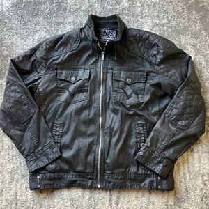 Affliction Men’s Black Premium Riverbend Jacket Grunge Street Utility Size 2XL